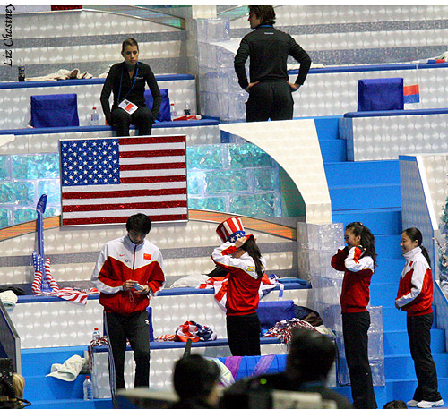 So dance ends and men hasn't begun. What's going on at Team USA Party Condo? Invasion!