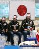 Team Japan rocks some headgear during the Pairs Free