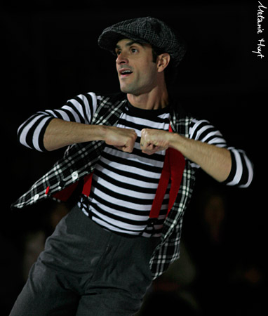 The skaters led the audience in a rousing rendition of the Chicken Dance.
