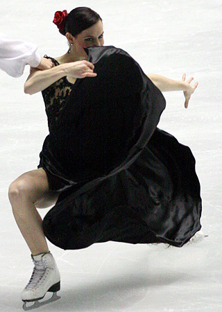 It was inevitable: Tessa is devoured by her skirt