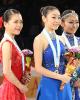Senior Ladies Medalists: (L-R) Akiko Suzuki (JPN) bronze, Yu-Na Kim (KOR) gold, Miki Ando (JPN) silver