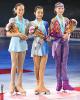 Junior Ladies Medalists: (L-R) Christina Gao (USA) bronze, Kanako Murakami (JPN) gold, Polina Shelepen (RUS) silver