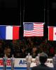 The flags of the Grand Prix Final medalists