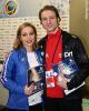 Nathalie Pechalat &amp; Fabian Bourzat after the post-event press conference