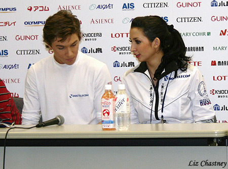 Ksenia Monko &amp; Kirill Khaliavin answer questions from media