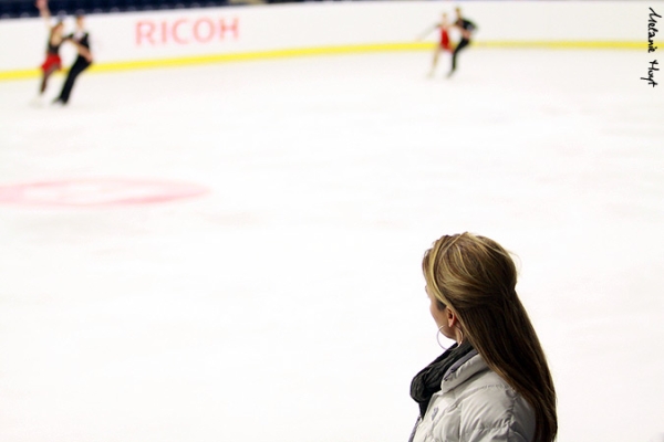 Coach Julie Marcotte watches her team practice