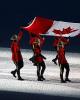 The Canadian flag enters the stadium