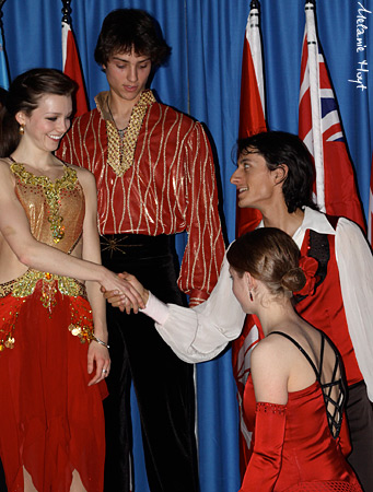 Junior Dance Medalists Congratulate Each Other