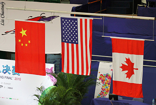 Junior Men - the flags are raised