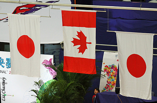Men - the flags are raised