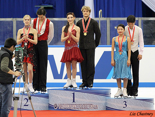 The 2010 NHK Trophy Ice Dancing Medalists