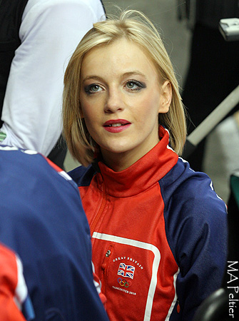 Penny Coomes goes without the bandage over her broken nose