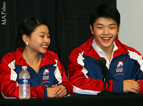 Maia Shibutani &amp; Alex Shibutani (USA) at the Free Dance Press Conference