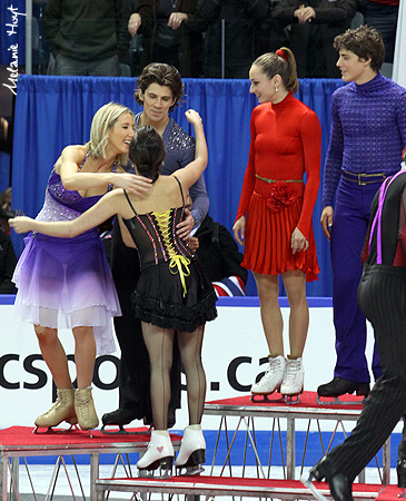 Madison gets a 2-for-1 hug with the Kerrs