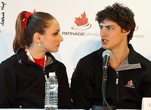 Vanessa Crone &amp; Paul Poirier (CAN) after the Free Dance