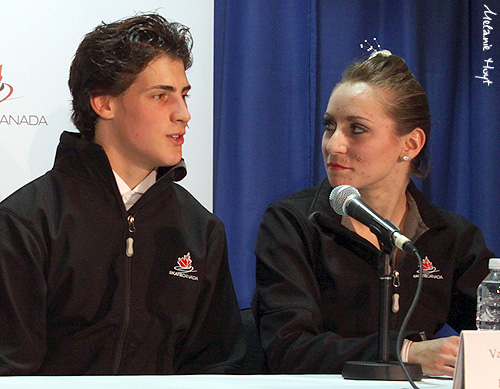 Vanessa Crone &amp; Paul Poirier (CAN) after the Short Dance