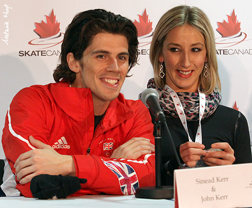Sinead Kerr &amp; John Kerr (GBR) after the Short Dance