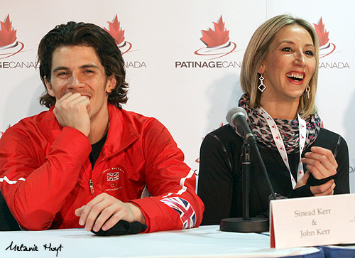 Sinead Kerr &amp; John Kerr (GBR) after the Short Dance