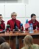 Check out the various expression on the Americans' faces