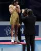 Tessa Virtue &amp; Scott Moir (CAN) receive the silver medal