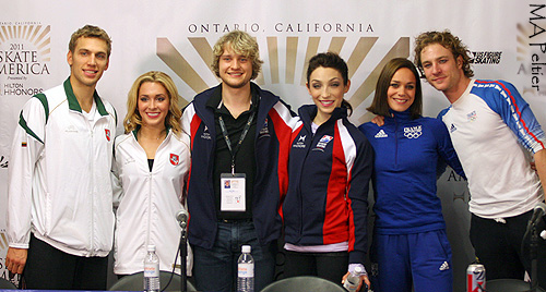 (L-R) Stagniunas, Tobias, White, Davis, Pechalat, Bourzat