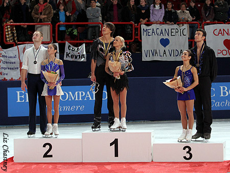 2011 Trophée Eric Bompard Pairs Podium