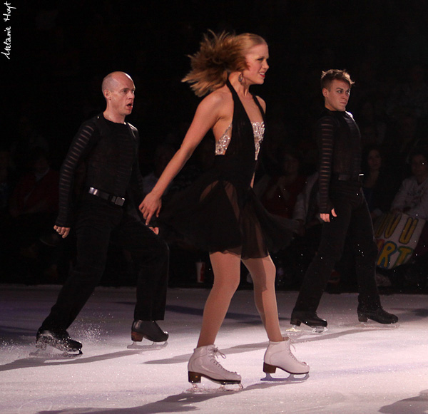 Kurt Browning, Kaitlyn Weaver, and Shawn Sawyer