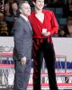 Patrick Chan receives the Otto Gold pin from Benoit Lavoie