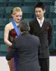 Bruser &amp; Lum receive their medals from Benoit Lavoie