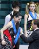 Meng &amp; Meng receive their silver medals from William Thompson