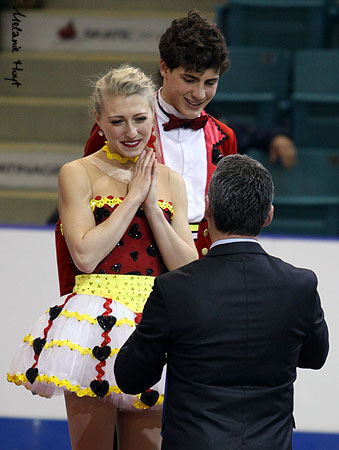 Piper Gilles &amp; Paul Poirier, Happy Medalists