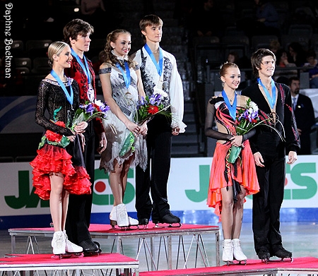 The Ice Dancing Podium