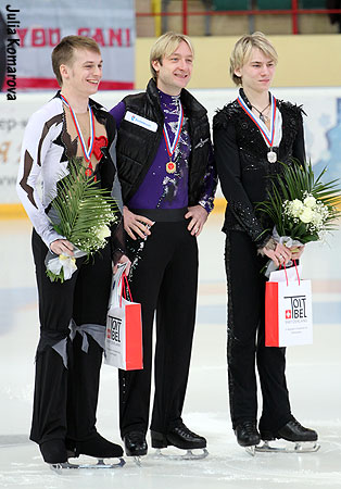 Artur Gachinski, Evgeni Plushenko and Sergei Voronov