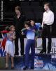 Hugs between medalists