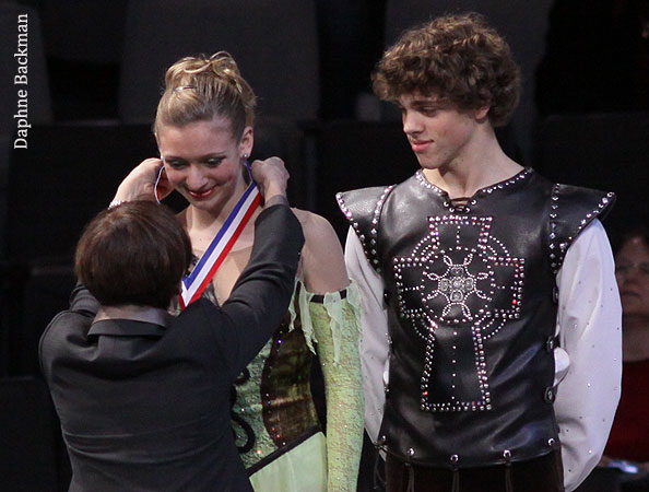 Rachel Parsons receives her pewter medal