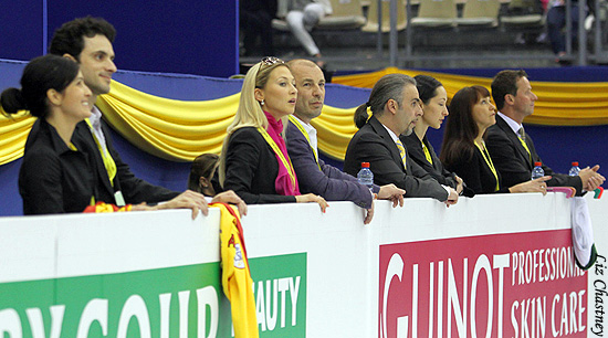 1st flight's coaches during warm up