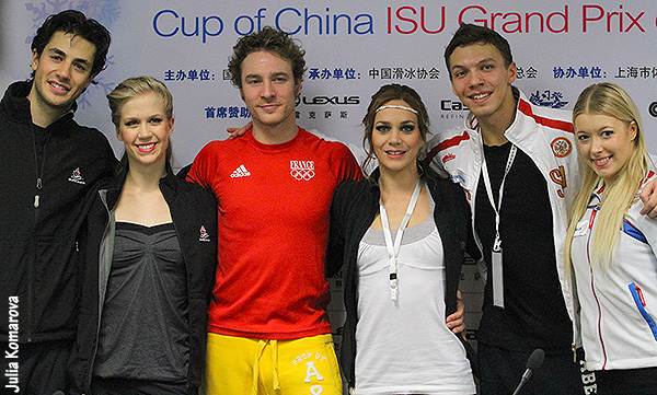 (L-R) Poje, Weaver, Bourzat, Pechalat, Soloviev, Bobrova
