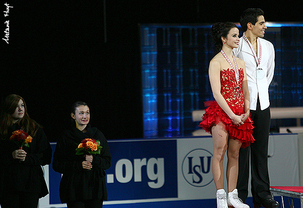 Flower girl sneaks a peak at the podium