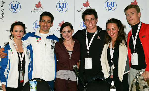 Top Three after the Short Dance