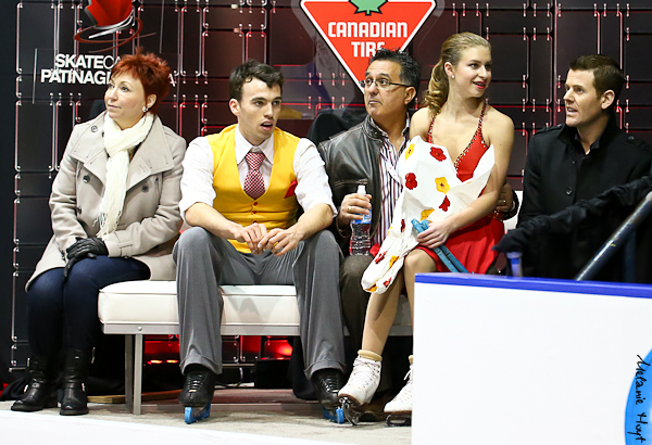 Ekaterina Fedyushchenko & Jean-Luc Jackson with coaches Kelly Johnson, David Islam, & Tyler Myles