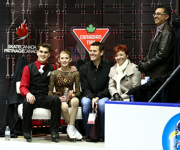 Jaimie Clarke & Matthew Webb with coaches Tyler Myles, Kelly Johnson, & David Islam
