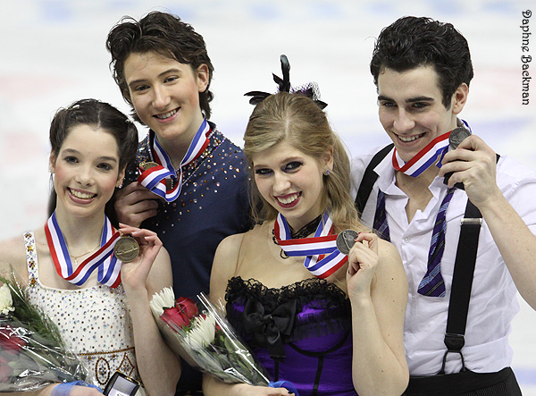 Lorraine McNamara & Quinn Carpenter (Bronze) and Holly Moore & Daniel Klaber (Pewter)