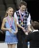 Chloe Lewis & Logan Bye receive their trophy from USFS president Pat St. Peter