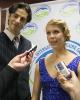 Kaitlyn Weaver & Andrew Poje (CAN) in the mixed zone after dance practice