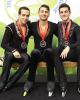 Men's medalists Stephen Carriere, Max Aaron, & Joshua Farris