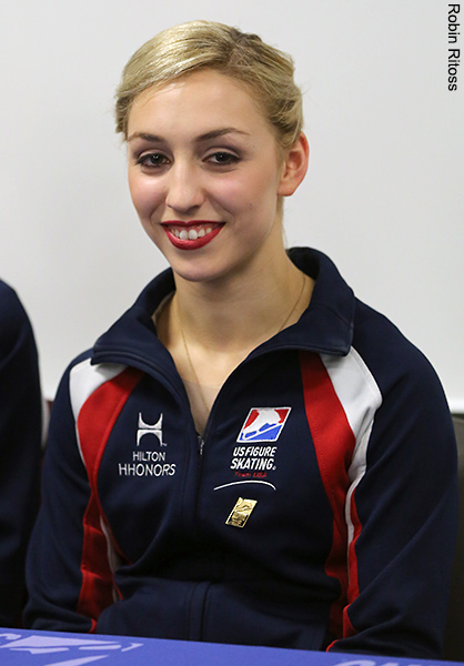 Courtney Hicks (USA) after the Short Program