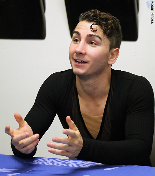 Max Aaron (USA) after the Free Skate