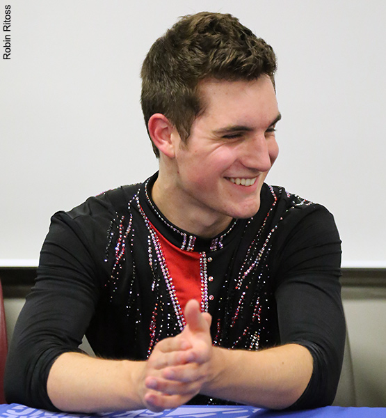 Joshua Farris (USA) after the Free Skate