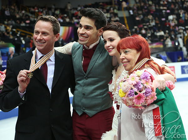Anna Cappellini & Luca Lanotte (ITA) with coaches Igor Shpilband and Paola Mezzadri