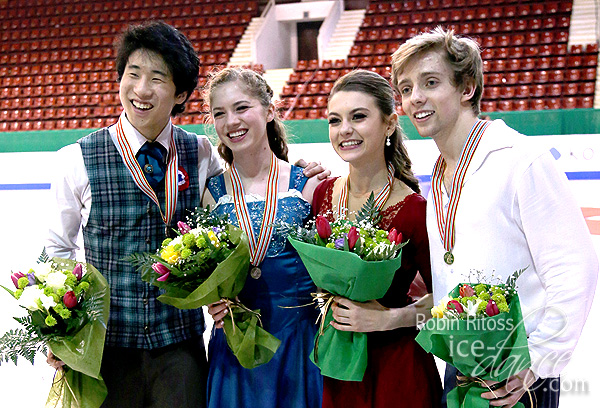Madeline Edwards & ZhaoKai Pang (CAN) with Kaitlin Hawayek & Jean-Luc Baker (USA) 